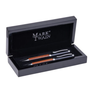 Set de scris din lemn Mark Twain