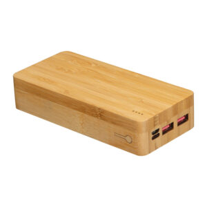 Powerbank din bambus, 20000 mAh