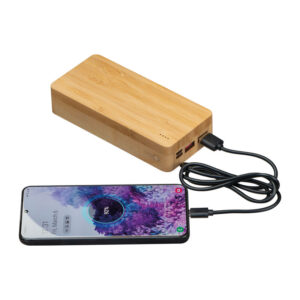 Alternative view of Powerbank din bambus, 20000 mAh