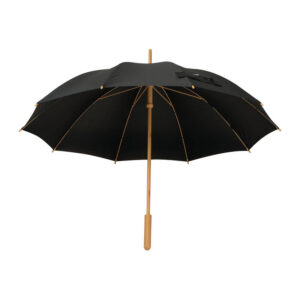 Umbrelă RPET cu mâner din bambus