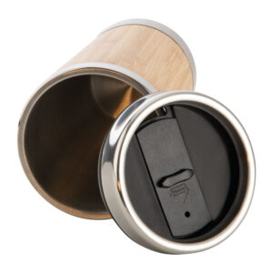 Alternative view of Cană termos cu acoperire bambus, 400ml