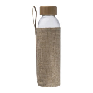 Alternative view of Sticlă de băut cu husă din iută, 500ml