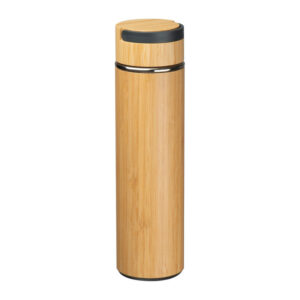 Alternative view of Sticlă termos de băut, oţel și bambus, 500 ml
