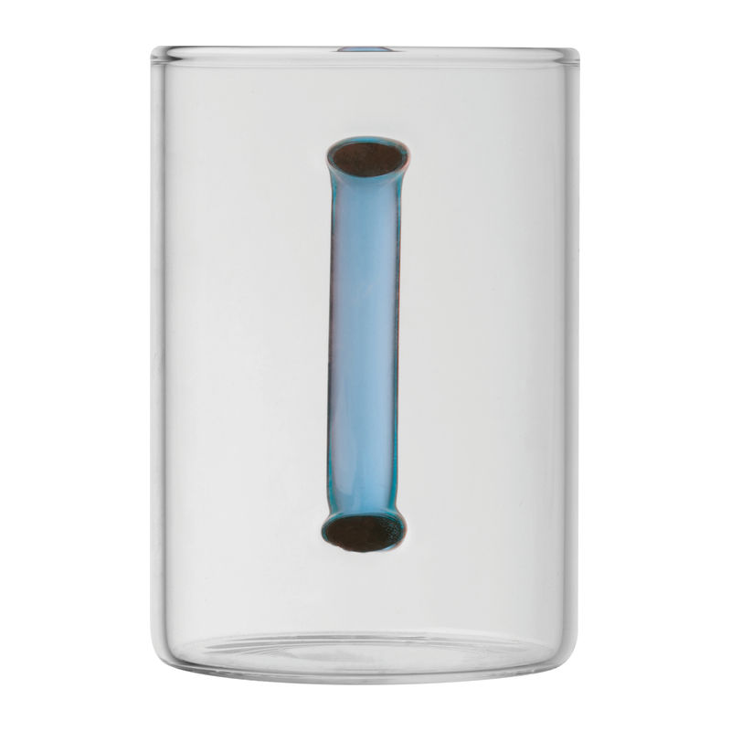 Pahar din sticlă cu mâner colorat, 250 ml - imagine 3