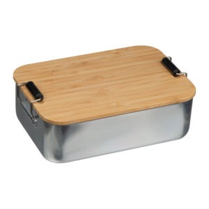 Alternative view of Caserolă din oţel inoxidabil cu capac bambus, 1 L