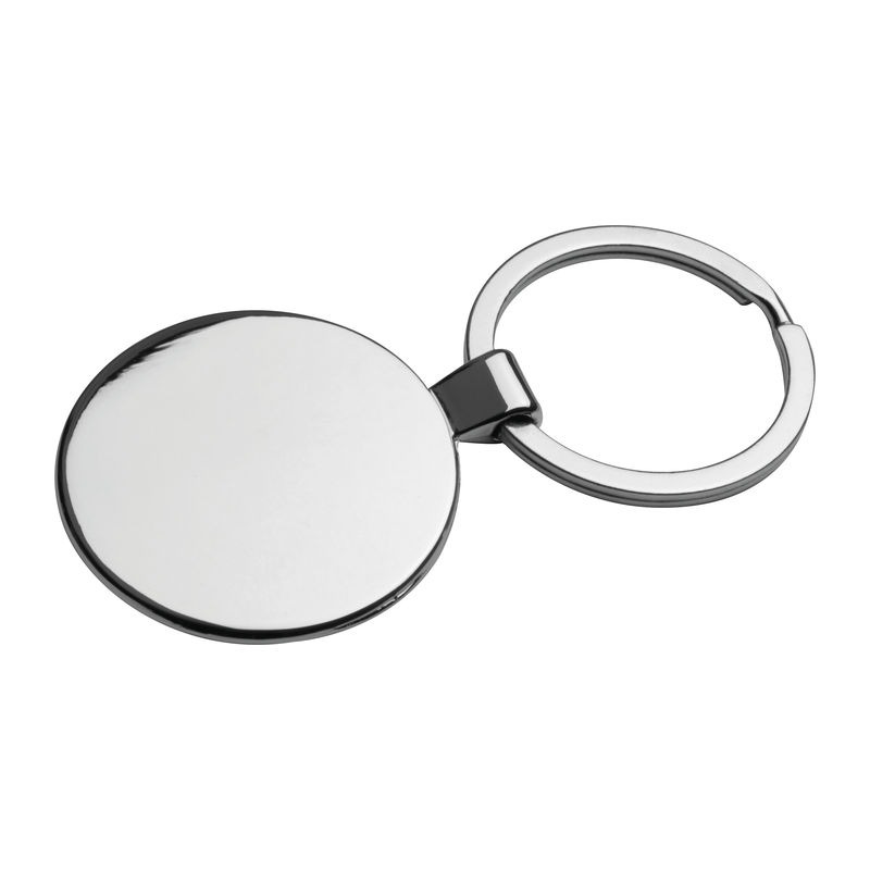 Breloc rotund din metal - imagine 2