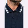 Men'S 2 Striped Short Sleeved Poloshirt