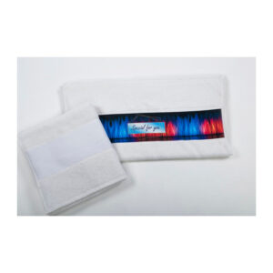 Alternative view of OLIMA TOWEL WITH SUBLIMATION BORDURE