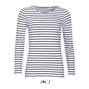 Alternative view of SOL'S MARINE WOMEN - LONG SLEEVE STRIPED T-SHIRT