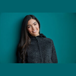 Lux Women's Hooded Knit Fleece Jacket