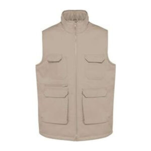 Alternative view of UNISEX PADDED MULTI-POCKET POLYCOTTON VEST